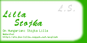 lilla stojka business card